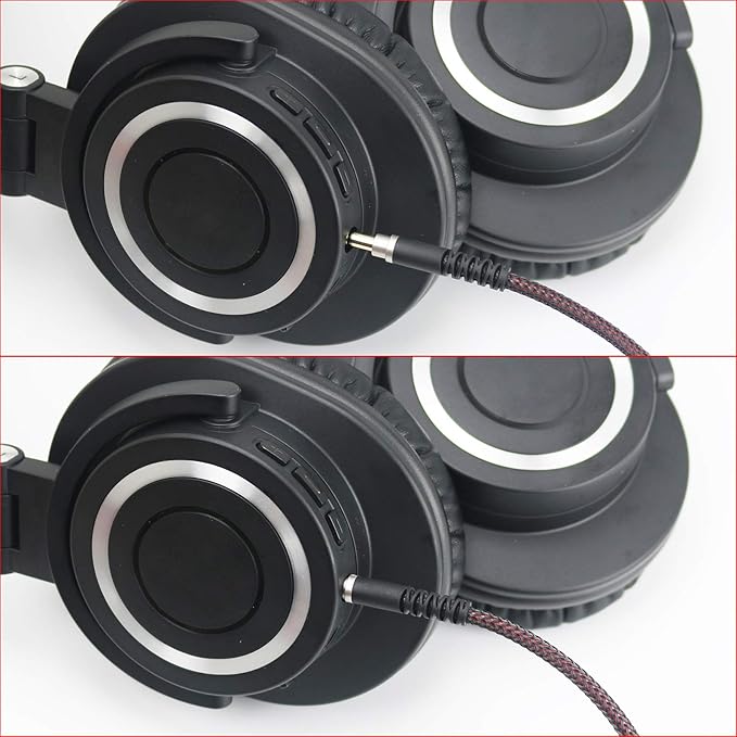 NewFantasia Replacement Audio Upgrade Cable Compatible with Audio-Technica ATH-M50xBT, ATH-AR3BTBK, ATH-SR50BT, ATH-ANC7B, ATH-ANC9, ATH-S700BT, ATH-SR5BTBK Headphones 1.5meters/4.9ft