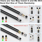 10 PCS Stylus,Stylus Pen for Touchscreen,Stylus 2-in-1 High Sensitivity & Precision Suitable for All Touch Screens of iPhone/ipad/Android Tablets(10 Stylus Pen Rose Gold/Black + 20 Tips)
