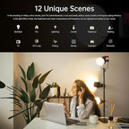 GVM Photography Lighting 300W Bi-Color Studio Lights with 45°Standard Reflector 65700Lux@1m CCT 2700~6800K 12Lighting Scenes App Control LED Video Light