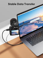 CableCreation 1FT*2 USB C to Micro B Cable,10Gbps Speed External Hard Drive Braided,USB 3.1 Type C to Micro B Work for iPhone 15/16,Seagate WD Westgate My Passport,MacBook Pro,iPad/Tablet,Black