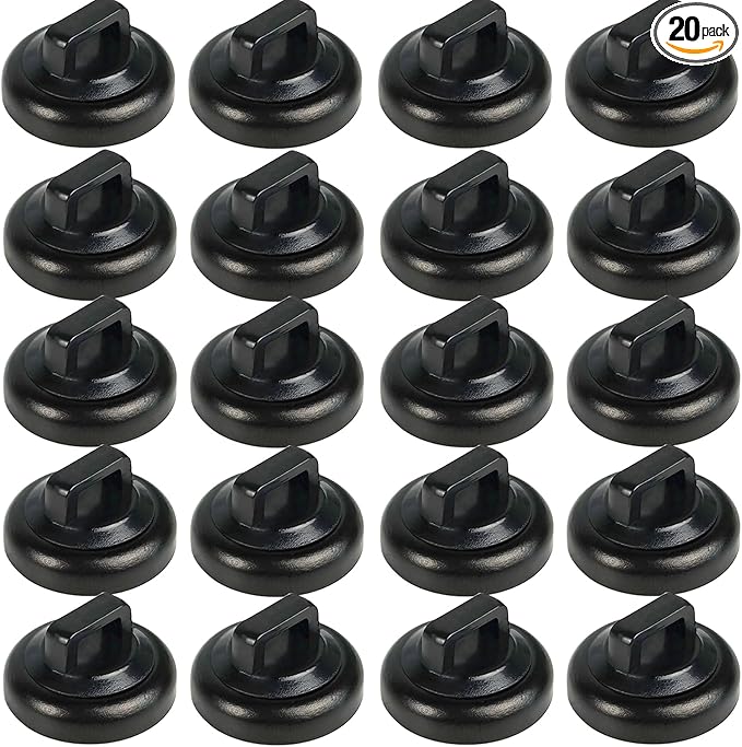 Magnetic Cable Zip Tie Mounts Clips Multipurpose Zip Ties Mount Base Holder Black Wire Cable Holder Mount Wire Clips Management for Home Office Marine Electrical Wiring (Black, 20 Piece)