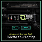 Addlink S93 2TB PCIe 4.0 M.2 Gen 4 Memory Expansion SSD, Up to 7400 MB/s, Internal Solid State Drive with HMB Technology for Laptop, Gaming and Creators