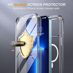 Miracase Magnetic Case for iPhone 13 Pro 6.1 Inch,with MagSafe,Built in Screen Protector,Full Body Protection(Clear)