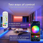 RGBZONE 2.4GHz WiFi LED Controller, IR Wireless Remote Control, 2-Ports Smart 4-PIN RGB LED Controller, Music Sync, for SMD 5050 3528 LED Light Strips(2 Ports)