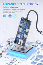 UtechSmart USB C Hub, USB C Ethernet Multiport Adapter, 6 In 1 USB C to HDMI Dock Compatible for Macbook Pro/Air, Chromebook, Dell XPS, HP and Type C Devices (Gigabit Ethernet 100W PD 4K HDMI USB 3.0)