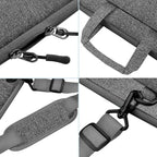 Universal Laptop Shoulder Bag 13-17.3 Inch Shockproof Briefcase with Multi-Pockets & Adjustable Strap for MacBook Pro/Air