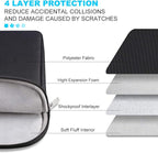 Lacdo Tablet Sleeve Case for 13 inch New iPad Air M3 M2 2025-2024, 13 inch New iPad Pro M4 2024, 12.9" iPad Pro 6 5 4 3 with Magic Keyboard and Smart Keyboard Folio, Water-Resistant Tablet Bag, Black