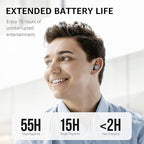 TOZO T10 Wireless Earbuds Bluetooth 5.3 Headphones, App Customize EQ, Ergonomic Design, 55H Playtime, Wireless Charging Case, IPX8 Waterproof Sound in-Ear Headset, 2025 New Version