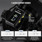 NEEWER CM28 Wireless Lavalier Microphone System, 1 Click Noise Canceling, 4GB Storage for 9Hrs of 48KHz 16 Bit Uncompressed Audio, Lapel Mic Compatible with iPhone/Android/PC/Camera/iPad