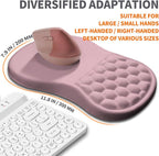 Ergonomic Joint Wrist Support Mouse Pad with Memory Foam Cushion Massage Bump, Carpal Tunnel Pain Relief Mousepad Slope Design for Wrist Rest, 11.8x7.9 in, Thistle
