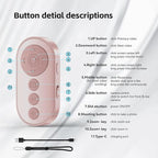 Bluetooth Camera Remote Shutter with Zoom and Front/Rear Camera Switch for Photo and Vlogging,Cllphone Remote Clicker for iOS & Android Smartphone, Wireless Video Scrolling for Tiktok