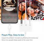 USB C to 3.5mm Audio Adapter, 3-in-1 Aux to USB C Headphone Splitter with PD Fast Charging, 3.5mm to USB C Headphone Jack Adapter Compatible with iPhone 15/16, iPad Pro, Galaxy S24/S23, and More
