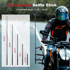 Motorcycle Ebike Mount kit for Insta360 X5, Bike & Golf Car Handlebar Clamp Mount and 59" Invisible Selfie Stick Bundle Kit, Super Clamp, Action Camera Adapter for GO2/3/3S/DJl, JC027