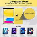 MoKo Touch Keyboard Case for iPad (A16) 11th Generation 11 inch 2025, iPad 10th Generation 10.9 inch Case with Pencil Holder, 7 Colors Backlit Multi-TrackPad Detachable Bluetooth Keyboard,Light Yellow