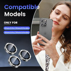 Tensea Camera Lens Protector Compatible for iPhone 16 Pro Max/16 Pro/14 Pro Max/14 Pro, Metal Aluminum Alloy Tempered Glass Cover Camera Screen Protector Accessories, Case Friendly
