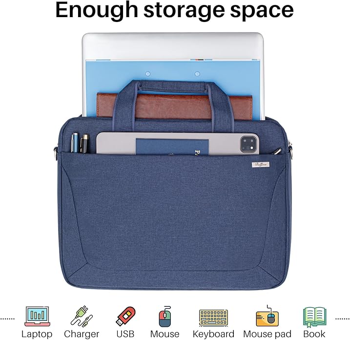 Laptop Shoulder Bag 15.6 16 17.3 Inch for Men Women,Waterproof Computer Carrying Case Messenger Bag Briefcase Work