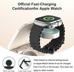 5-in-1 Wireless Charger for MagSafe, AC ISLAND Portable Travel Charging Station, 15W Max Fast Foldable Magnetic Stand, Evolved for iPhone 16/15/14/13 Series, Apple Watch, AirPods (with 35W Adapter)