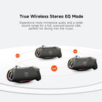 Portable Loud Bluetooth Speaker, 60W Large Subwoofer Wireless Bluetooth 5.3 with Powerbank USB Charge Out,Waterproof IPX7,Rugged Outdoor Boombox for Party,Beach,Golf Life,Pool, Shower,Bike Use