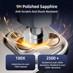 Compatible with iPhone 16 Pro Camera Lens Protector,[Shatterproof] [Strong Adsorption][AR Anti-Reflection] 9H Metal Aluminum Alloy Tempered Glass Camera Cover,Titanium