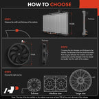 A-Premium 6.5'' 6.5 inch Slim Fan Pull Universal Electric Radiator Cooling Fan Assembly, 12V 80W with Mount Kit
