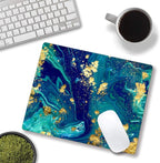 Green Blue Marble Mouse Pad,Gaming Creativity Custom Non-Slip Rubber Base Cute Mouse Pads for Computers Laptop Office,9.5"x7.9"x0.12" Inch