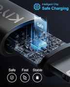 USB C Cable for Car 3FT/6FT, Coiled USB C to USB C Cable Fast Charging 66W, Braided USB Type C Charger Cord Compatible with iPhone 16 15 Pro Max, Samsung Galaxy, Google Phones and More Type C Devices