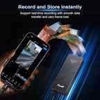 500GB External SSD, USB4 40Gbps Portable SSD 2TB with Cooling Fan, Up to 3700MB/s, External Solid State Drives Compatible with Mac mini, iPhone 15/16 Series, Tablets, MacBook, iPad, iMac, etc(FP110)