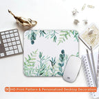 Square Mouse Pad Green Grass, Personalized Premium-Textured Custom Mouse Mat Design, Washable Mousepad Cloth, Non-Slip Rubber Base Computer Mouse Pads for Wireless Mouse
