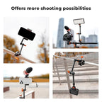 K&F Concept 11" Magic Arm Clamp Kit with 1/4" & 3/8" Thread Screw, Articulating Friction Arm Clamp Camera Mount for Monitor, LED Light, Webcam, Action Camera