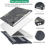 for 2025 MacBook Air 13.6 Inch Case M4 A3240 M3 A3113 M2 A2681 2022 2023 2024 Release, Printed Pattern Plastic Hard Shell Case Keyboard Cover for Mac 13 Air M4 Chip Touch ID, Constellation