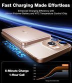 TORRAS MiniMag Power Bank,Ultra-Slim 10,000mAh Magnetic Wireless Portable Charger, 22.5W Fast Charging iPhone Air Magnetic Battery Pack Designed for iPhone 17 Pro Max/17 Pro/Air/16/15/14/13/12, Gold