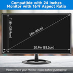 24 Inch Anti Blue Light Screen Protector for Standard or Curved, Eye Protection Anti Glare Screen Protector for 24'' Sceptre/LG/Dell/HP/Acer/ViewSonic/ASUS/Aoc/Samsung Monitor with 16:9 Aspect Ratio