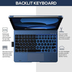 typecase Touch iPad 10th Generation Case with Keyboard (10.9", 2022) and iPad A16 (11th Gen, 2025) – 360° Rotatable, 11-Color Backlit, Multi-Touch Trackpad, Thin & Light (Midnight Blue)