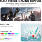 HITIME XVX Wired Gaming Mouse, 12000 DPI RGB Mouse with 12 Backlit Modes & 7 Macro Buttons, PC Gaming Mice Support DIY Keybinding, Gamer Computer Mice for Laptop PC Mac Windows, Coral Sea