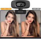 2K Quad HD Webcam with Privacy Cover & Noise-Canceling Microphone & USB C Adapter, Video Web Streaming Camera for PC Computer Desktop Laptop Mac Zoom Teams &More, 2pcs Cable Organizer