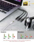 tavalmax USB C Splitter,USB C to 3.5mm Headphone and Charger Adapter,USB Type-C Digital Audio Headset/OTG Converter with 60W PD Fast Charging Dongle Cable for iPhone16/15, iPad, MacBook, Galaxy, Pixel
