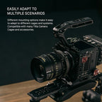 Tilta Xeno Top Handle for Filmmakers & Cameras - Titanium Gray | Aluminum Alloy and Silicone Build | 1/4″-20 and 3/8″-16 Threads w/Locating Points | Safety Release Pin | Comfortable Handling (NATO)