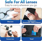 Lens Wipes for Eyeglasses - Case of 3000 (6X 500/Boxes) Pre-moistened Lens Cleaning Wipes - Scratch-Free Streak-Free Cleaner for Camera Lenses, Sunglass, Phone, Tablet and Computer Screens