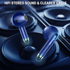 Wireless Earbuds, Bluetooth 5.4 Ear Buds LED Power Display Headphones Bass Stereo, Bluetooth Earbuds in-Ear Noise Cancelling Mic, 40H Playback Mini Case IP7 Waterproof Sports Earphones for Android iOS