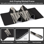 Human Skeletons Best Friends Desk Mat,Large Gothic Human Skeleton Gaming Keyboard Mouse Pad,Non-Slip Rubber Base Desk Pad Thick Stitched Edges Waterproof Mousepad Mouse Mat 31.5"x11.8"