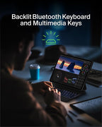 Belkin Pro Keyboard Case w/Magnetic Stand, Backlit Bluetooth Keyboard, Multi-Gesture Controls, Magnetic Apple Pencil Storage Compatibility, & Multimedia Keys for iPad Pro 12.9" & iPad Air 13" - Black