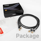 TODN HiFi RCA Audio Cables for Audiophile Shielded RCA Male to Male Cable for Subwoofers, Amp, Home Stereo (4.9ft/1.5m, 1 Pair)