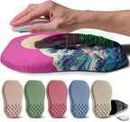 Ergonomic Raised Mouse Pad Wrist Support with Bilateral Slope Memory Foam Mousepad for Wrist Rest and Carpal Tunnel Pain Relief 11.8x7.9〃Twilight Waves