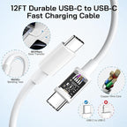 30W USB C i Phone 16 15 Charger Fast Charging, 2PACK Wall Charger for iPhone 16 15 Pro Max Charger Cord 12FT Fast Type C Charger Block for iPhone 16/16 Pro/15 Plus/15 Pro/15 Pro Max, iPad Pro/Air/Mini