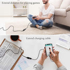 USB Extension Cable, 2-Pack OKRAY 6FT Nylon Braided USB 2.0 Extension Cable Type A Male to Female Cable Extender Cord with Gold-Plated Connector for Printer, Camera, USB Flash Drive, Hard Drive, Mouse