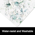 ITNRSIIET Mouse Pad with Stitched Edge Premium Textured Smooth Precise Operation Waterproof Washable Non-Slip Rubber Base Desktop Protection Mat, 10.2×8.3×0.12 inches, Leaves and Branches