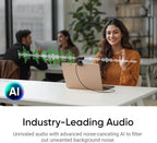 Insta360 Link 2 - PTZ 4K Webcam for PC/Mac, 1/2" Sensor, AI Tracking, HDR, AI Noise-Canceling Mic, Gesture Control for Streaming, Video Calls, Gaming, Works with Zoom, Teams, Twitch & More