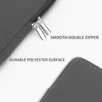 RAINYEAR 11-11.6 Inch Laptop Sleeve Protective Case Soft Lining Carrying Bag Padded Zipper Cover Compatible with 11.6" MacBook Air for 11" Notebook Computer Tablet Chromebook (Gray, Upgraded Version)