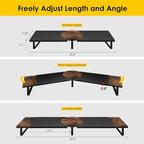 Dual Monitor Riser Stand For Desk, Adjustable Computer Monitor Stand For 2 Monitors, Shelf Riser For Desktop Organizer, For TV Laptop Printer