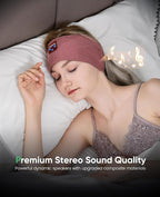 Perytong Sleep Headphones Bluetooth 5.4 Headband Headphones, Wireless Earphones Music Sleep Earbuds for Side Sleepers Sleeping Eye Mask for Women Men Workout Running Cool Unique Gifts